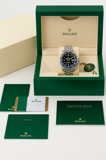 Rolex GMT‑Master II “Batman” Style – Luxury Stainless Steel Watch with Jubilee Bracelet