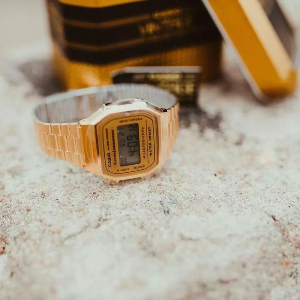 Casio Vintage Gold Watch - 90s Retro Style | Delhi Flea Market