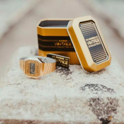 Casio Vintage Gold Watch - 90s Retro Style | Delhi Flea Market