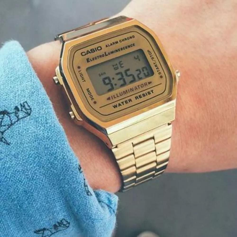 Casio Vintage Gold Watch - 90s Retro Style | Delhi Flea Market